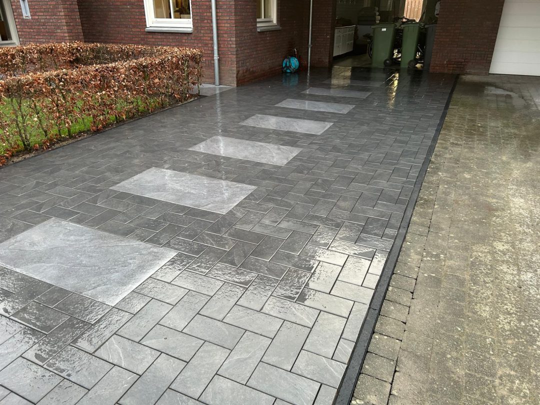 Project: keramische oprit, terras en looppad, Casteren